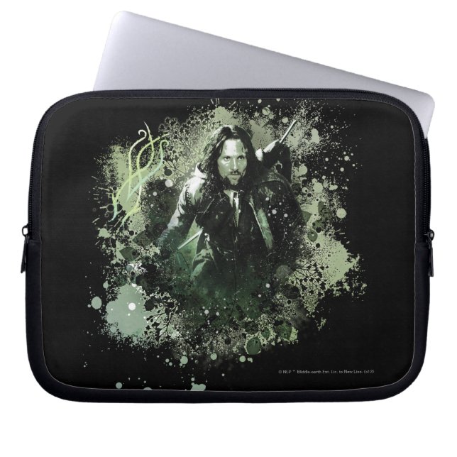 Greenish Aragorn Vector Collage Laptopschutzhülle (Vorderseite)