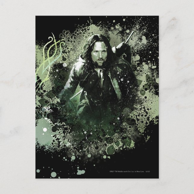 Greenish Aragorn Vector Collage Postkarte (Vorderseite)