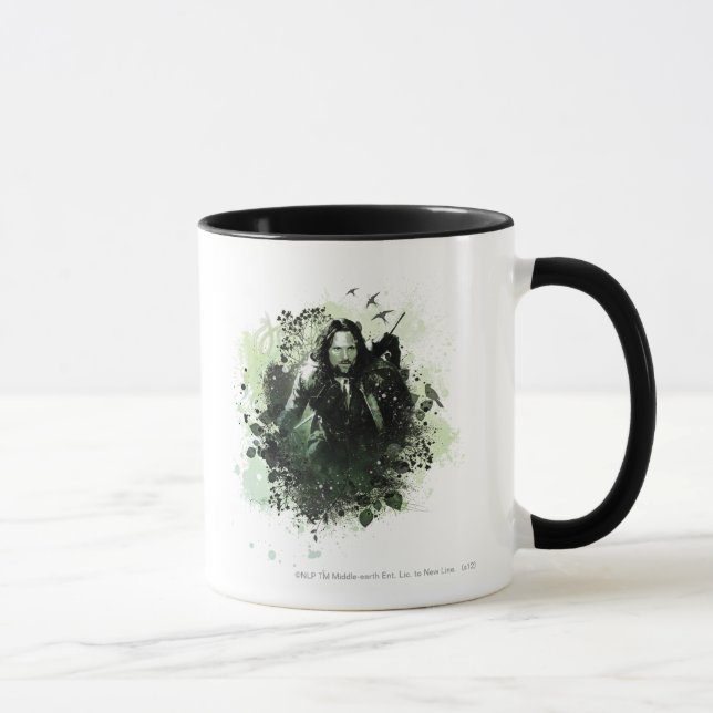 Greenish Aragorn Vector Collage Tasse (Rechts)