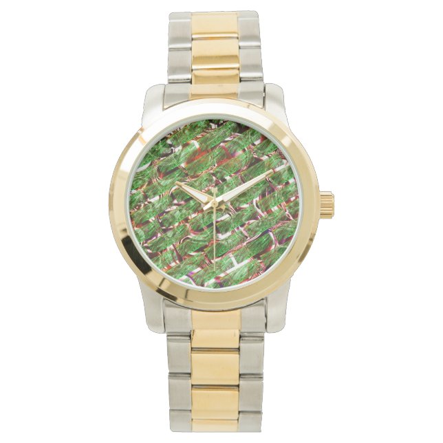 Greenish Wand Wirkung und Blasen Lachs Farbe? Armbanduhr (Vorderseite)