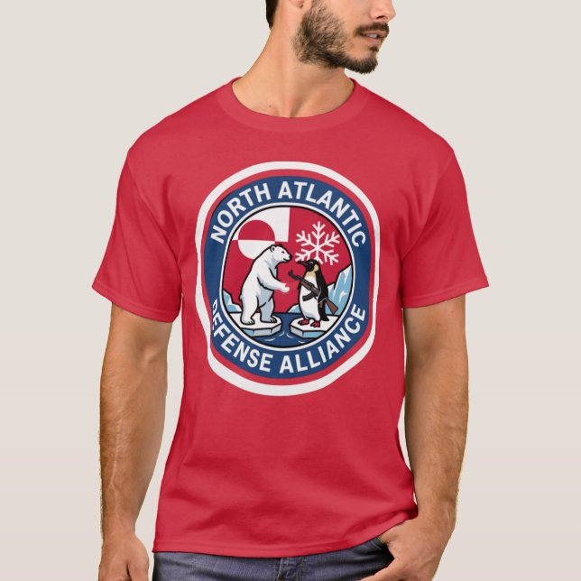 Greenland Defense Front North Atlc Defense Allianc T-Shirt (Vorderseite)