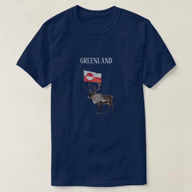 GREENLAND Flag Proud T-Shirt (Design vorne)