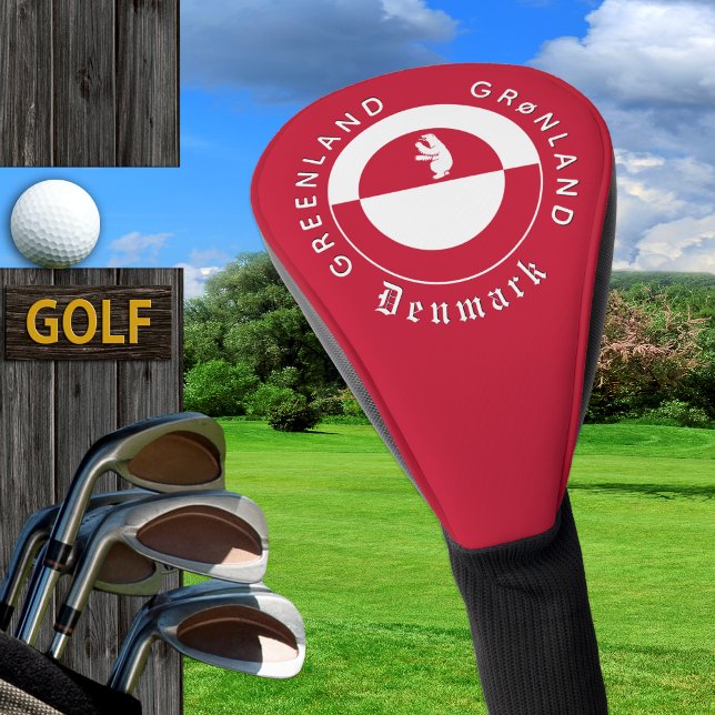 Greenland Golf Head Cover, Bear, Greenland Flag Headcover (Greenland Golf Head Cover / Flag)