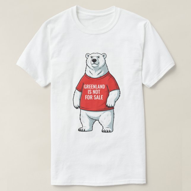 Greenland Is Not For Sale Polar Bear  T-Shirt (Design vorne)