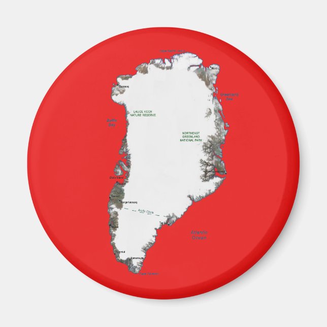 Greenland Map Magnet (Vorne)