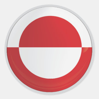 Greenland Round Icon X4 Runder Aufkleber
