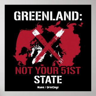 Greenland Sovereignty Not Your 51st State Arctic Poster