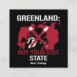 Greenland Sovereignty Not Your 51st State Arctic Quadratische Visitenkarte