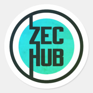 Greenleaf ZecHub-Logo Runder Aufkleber