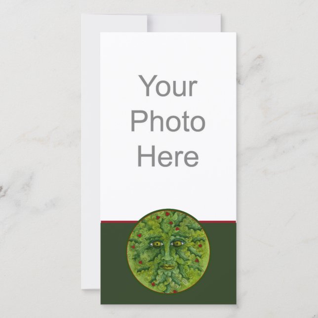 Greenman Holly Foto Card (Vorderseite)