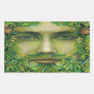 greenman rechteckiger aufkleber
