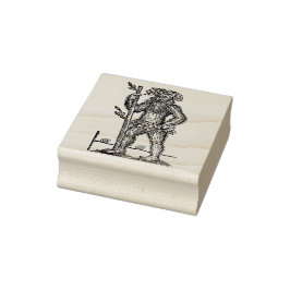 Greenman Woodcut Gummistempel