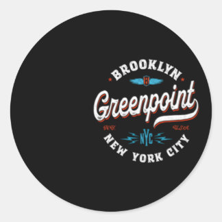 Greenpoint Brooklyn New York Runder Aufkleber