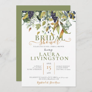 Greens & Raisins, Invitation Mariage de douche nup