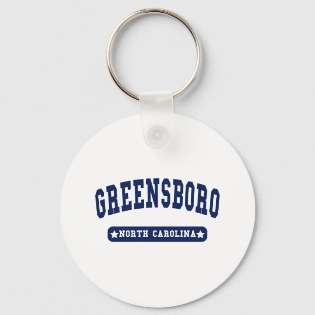 Greensboro North Carolina Uni Style T-Shirts Schlüsselanhänger (Vorderseite)