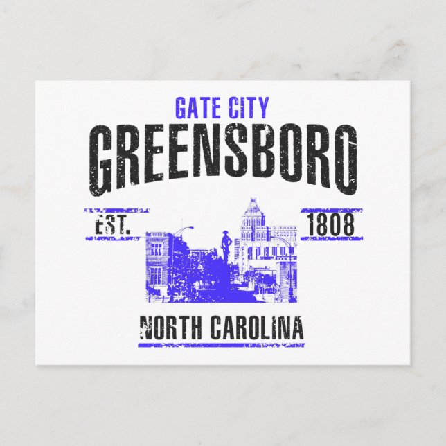 Greensboro Postkarte (Vorderseite)