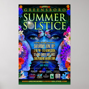 Greensboro Sommer-Sonnenwende 2021 Souvenir Poster