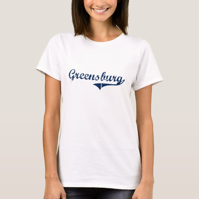 Greensburg Pennsylvania klassischer Entwurf T-Shirt (Vorderseite)