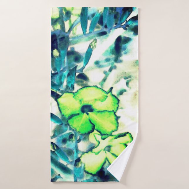 Greensche Blume durch Farbveränderungen Badhandtuch Set (Badehandtuch)