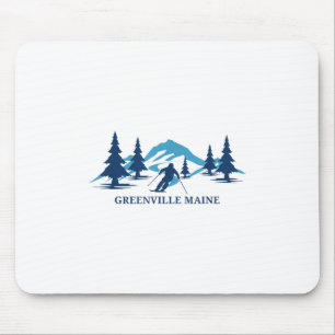 Greenville Maine Ski Resort Skifahren - Skifahrer  Mousepad