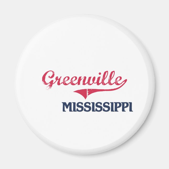 Greenville Mississippi City Classic Magnet (Vorne)