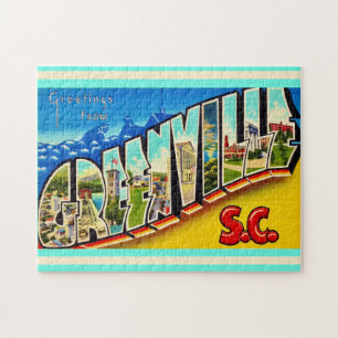 Greenville SC Vintage-Postkarte 11x14
