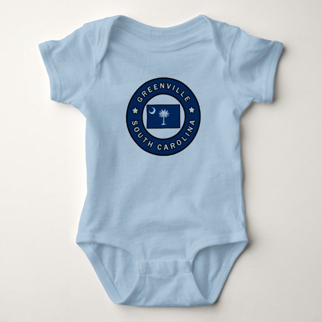 Greenville South Carolina Baby Strampler (Vorderseite)