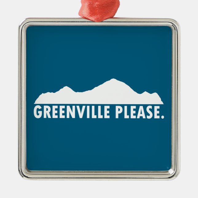 Greenville South Carolina Bitte Ornament Aus Metall (Vorne)