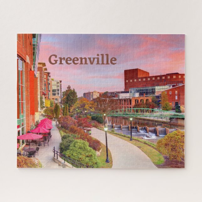Greenville, South Carolina, Fall Sunset, Downtown (Horizontal)