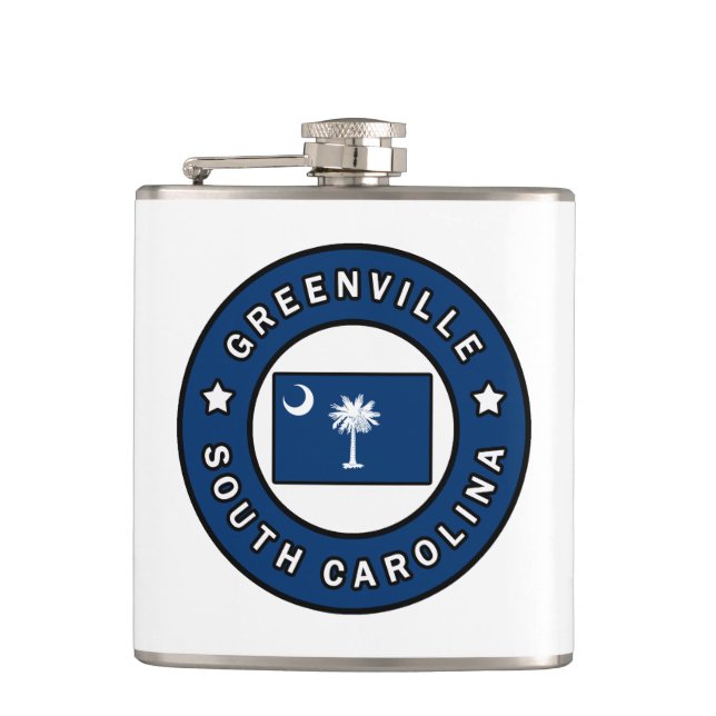 Greenville South Carolina Flachmann (Vorderseite)