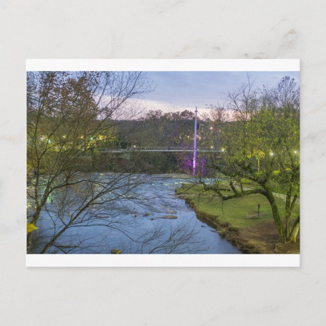 Greenville South Carolina-Freiheitsbrücke Postkarte (Vorderseite)