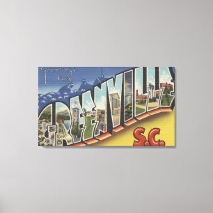 Greenville, South Carolina - große Leinwanddruck