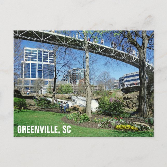 Greenville South Carolina Liberty Bridge Travel Postkarte (Vorderseite)