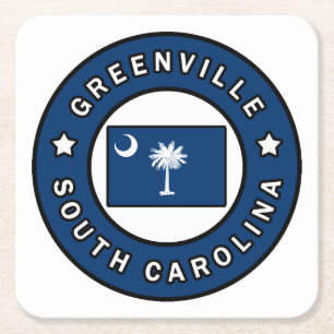 Greenville South Carolina Rechteckiger Pappuntersetzer
