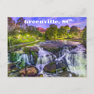 Greenville, South Carolina Reedy River Downtown Postkarte