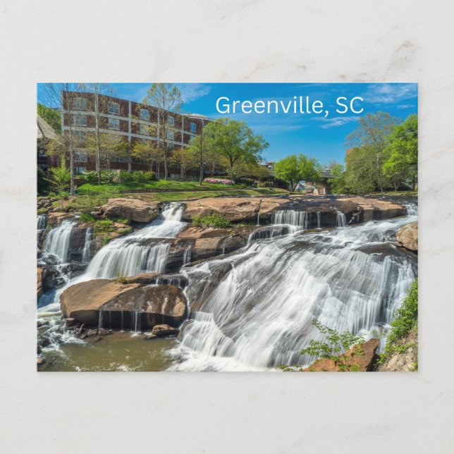 Greenville South Carolina Reedy River Falls Park Postkarte (Vorderseite)