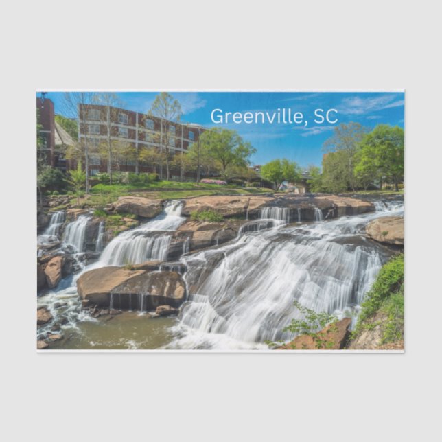Greenville South Carolina Reedy River Falls Park Seidenpapier (Vorderseite)