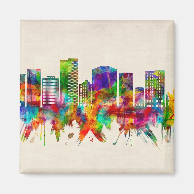 Greenville South Carolina Skyline Magnet (Vorne)