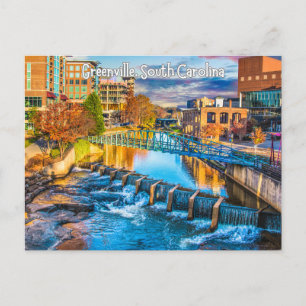 Greenville, South Carolina, Travel Postcard Postkarte