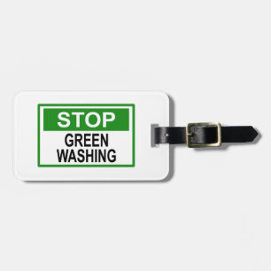 Greenwash-Zeichen beenden Gepäckanhänger