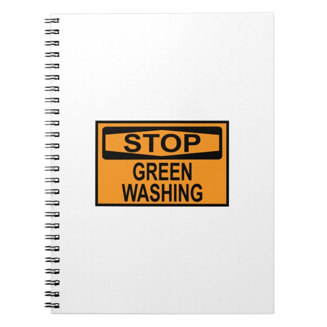 Greenwash-Zeichen beenden Notizblock (Vorderseite)