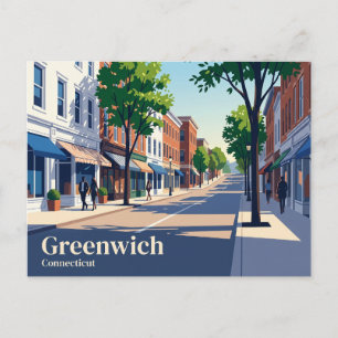 Greenwich Avenue Connecticut Postkarte
