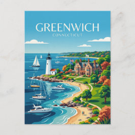 Greenwich USA Postkarte