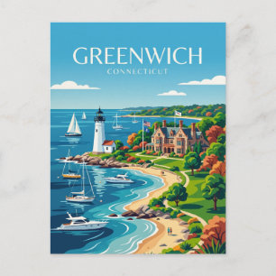 Greenwich USA Postkarte