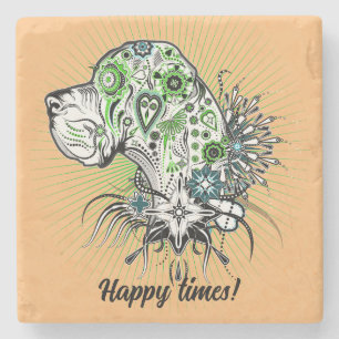 Greeny Great Dane Stone Untersetzer