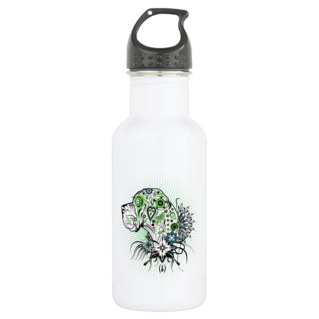 Greeny Great Dane Trinkflasche (Vorderseite)