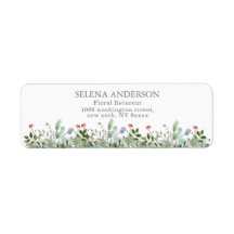 Greeny Wild Meadow Botanical Wedding Address