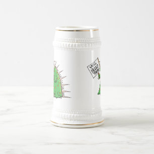Greep Stein Weiß und Gold Bierglas