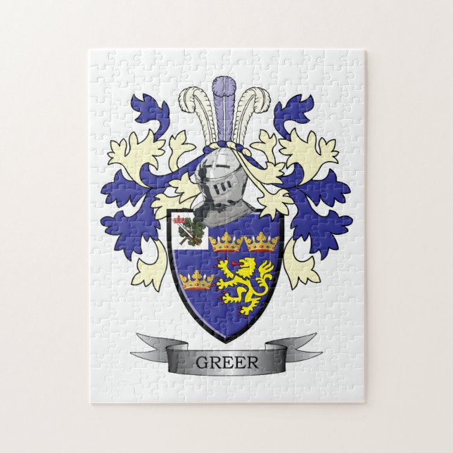 Greer Familienwappen-Wappen (Vertikal)