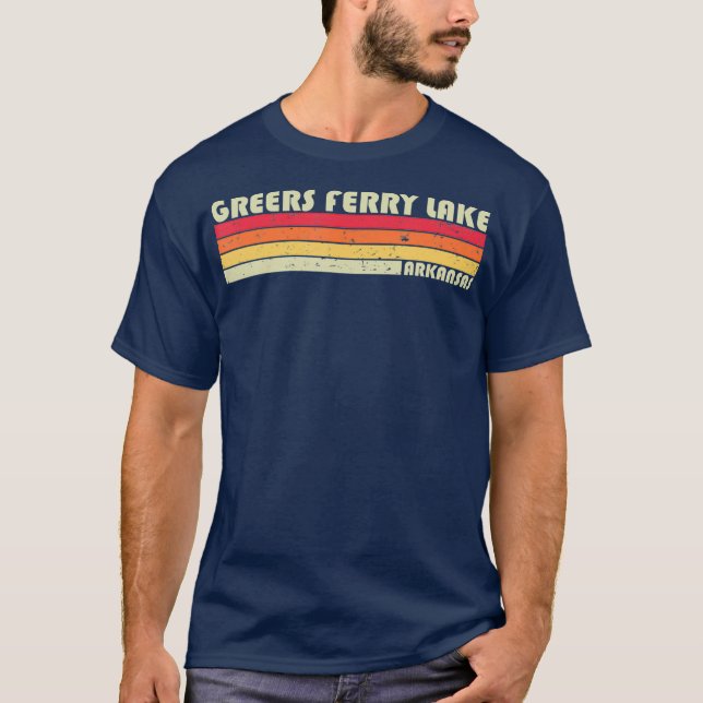 GREERS FERRY LAKE ARKANSAS Funny Fishing Camping T-Shirt (Vorderseite)